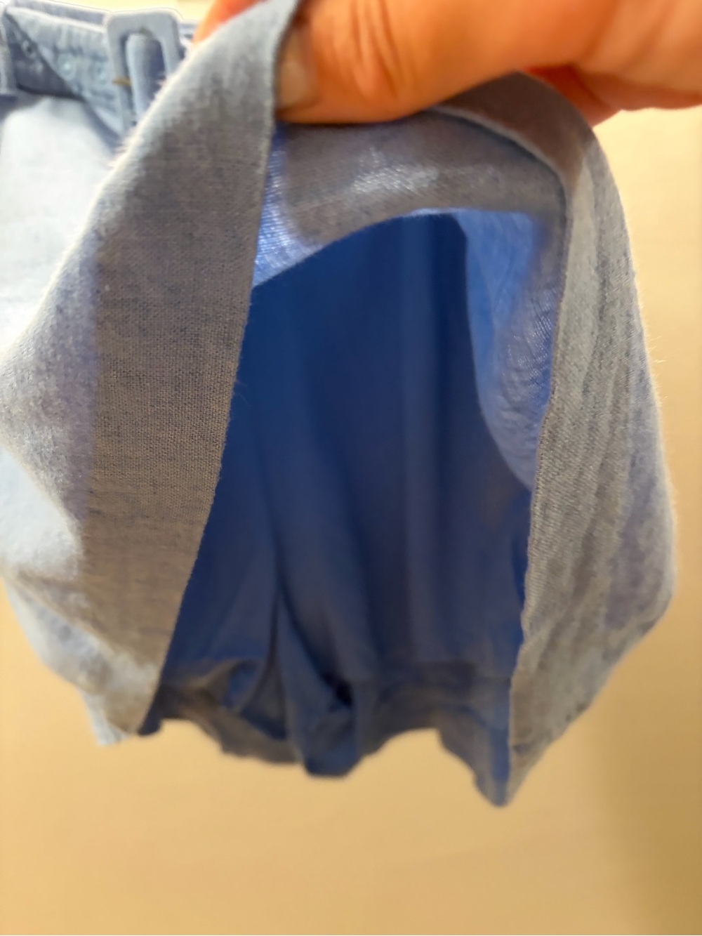 Abercrombie & Fitch Light Blue Linen-Blend Cropped Top & Belted Skirt Set - Picture 15 of 15
